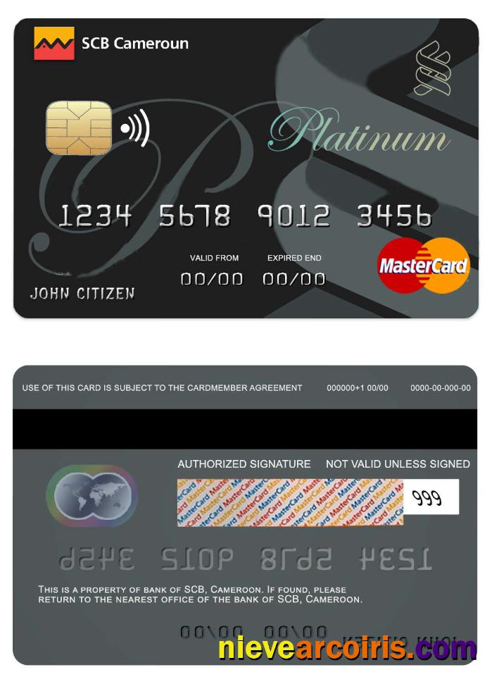 Cameroon SCB bank mastercard